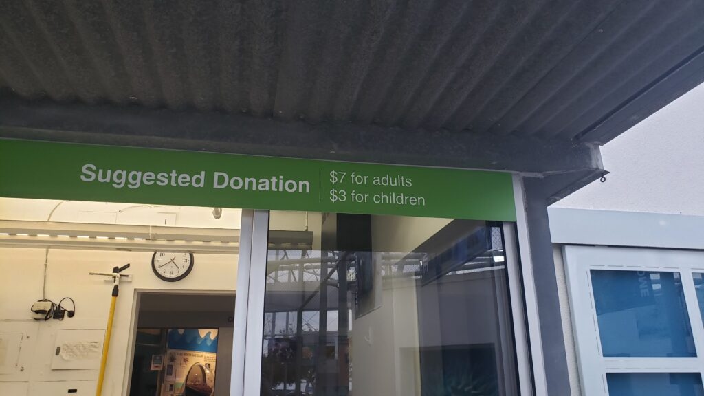 sign- suggested donation: $7 adults, $3 children