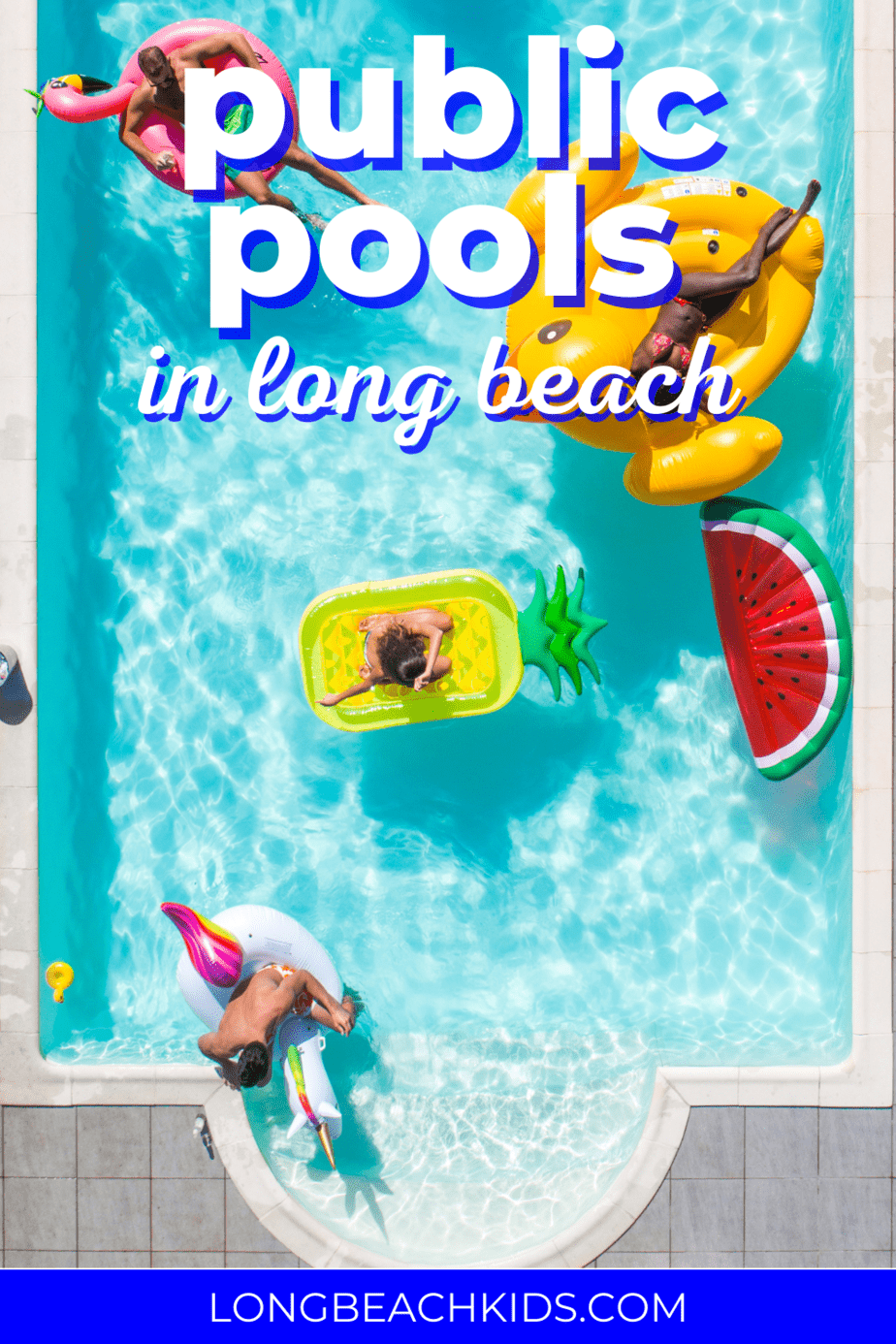 swimming pool; text: public pools in long beach